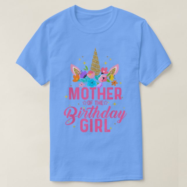 Camiseta Mãe Da Festa De Rapariga De Aniversário (Frente do Design)