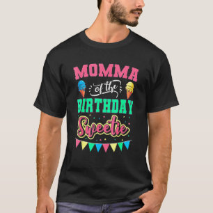 Camiseta Mãe Da Festa De Sorvete De Aniversário