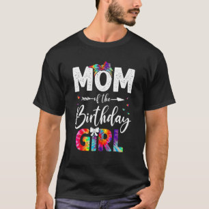 Camiseta Mãe Da Garota De Aniversário Mãe E Filha