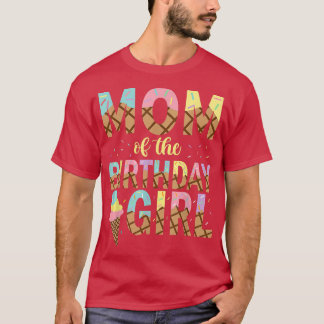 Camiseta Mãe Da Garota De Aniversário primeiro aniversario 