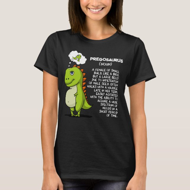 Camiseta Mãe da gravidez da mamã do dinossauro de (Frente)