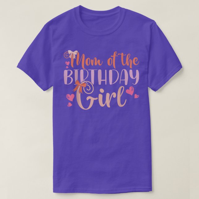 Camiseta Mãe Da Mãe Da Família De Crianças De Aniversário (Frente do Design)