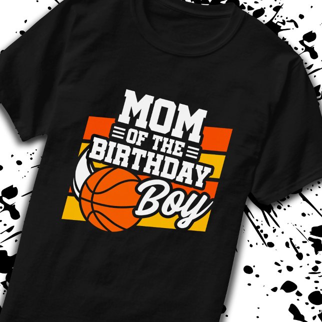 Camiseta Mãe da Mãe-mãe da Festa de Basquete Birthday Boy (Criador carregado)