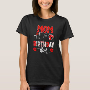 Camiseta Mãe Da Menina De Aniversário Família Ladybug Anive