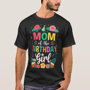 Camiseta Mãe Da Menina Do Aniversário Aloha Havaí Festa 1º