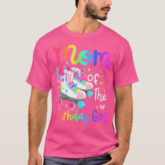 Camiseta Mãe Da Menina Do Aniversário Patinadora Patins Fam
