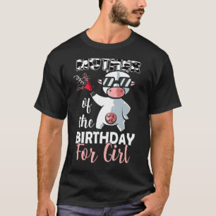 Camiseta Mãe Da Menina Do Aniversário Vaca Da Família Prim