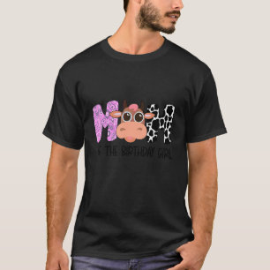 Camiseta Mãe Da Menina Do Cow Farm De Aniversário