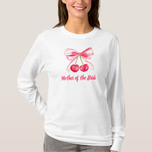Camiseta Mãe da Noiva Coquette Laço Rosa Casamento