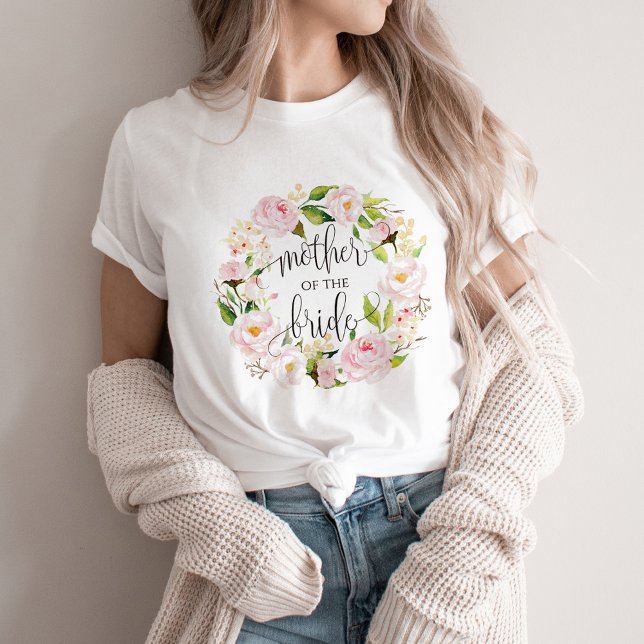 Camiseta mãe da noiva coroa floral -5 (Criador carregado)