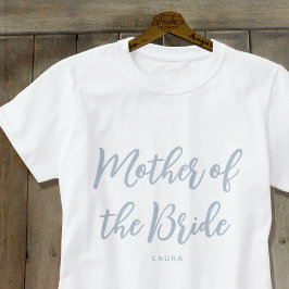 Camiseta Mãe da Noiva Costume de Casamento Azul Empoeirado