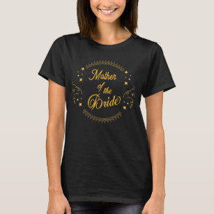 Camiseta Mãe Da Noiva Elegante Do Casamento Dourado