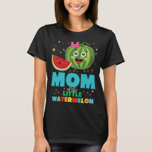 Camiseta Mãe Da Pequena Família De Frutas De Melancia