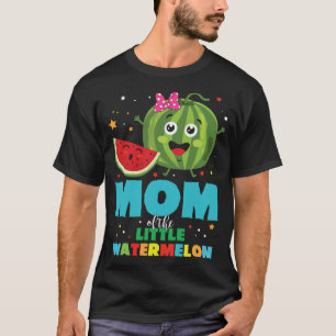 Camiseta Mãe Da Pequena Família De Frutas De Melancia