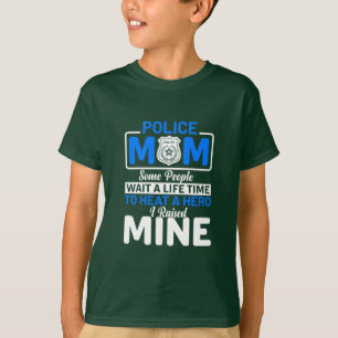 Camiseta Mãe da Polícia de Arte Orgulhosa