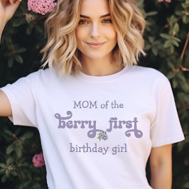 Camiseta Mãe da Primeira Fada Berry Primeiro Aniversário
