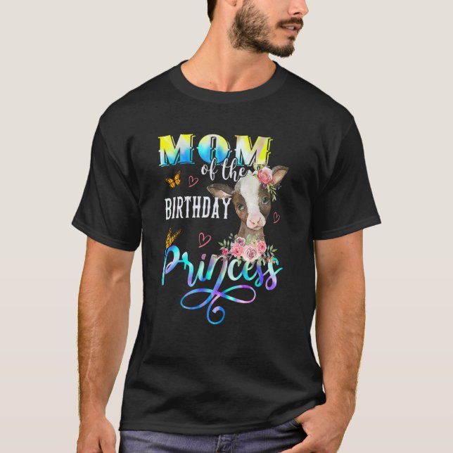 Camiseta Mãe da princesa de aniversário combinando família  (Frente)