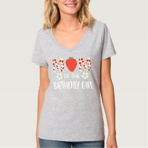 Camiseta Mãe Da Rapariga De Aniversário, Berry