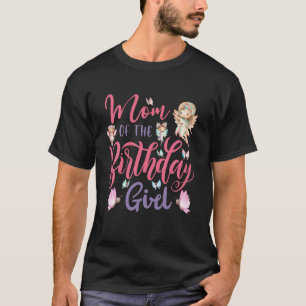 Camiseta Mãe Da Rapariga De Aniversário Da primeiro anivers