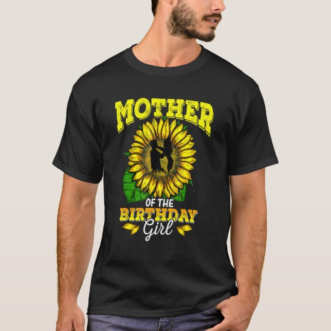 Camiseta Mãe Da Rapariga De Aniversário, Par De Aniversário (Frente)