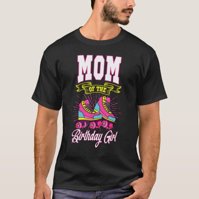 Camiseta Mãe Da Rapariga De Aniversário, Skates De Caipira (Frente)