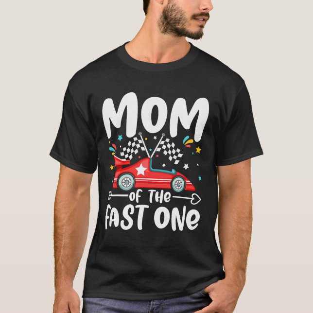 Camiseta Mãe Da Rápida Família De Carros De Raça De Anivers (Frente)