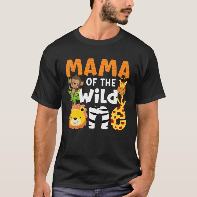 Camiseta Mãe Da Selva Safari Tema De Um Zoológico Selvagem (Frente)