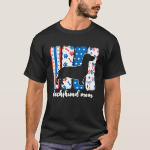 Camiseta Mãe Dachshund Fofa Cachorro Salsicha Doxie Mulhere