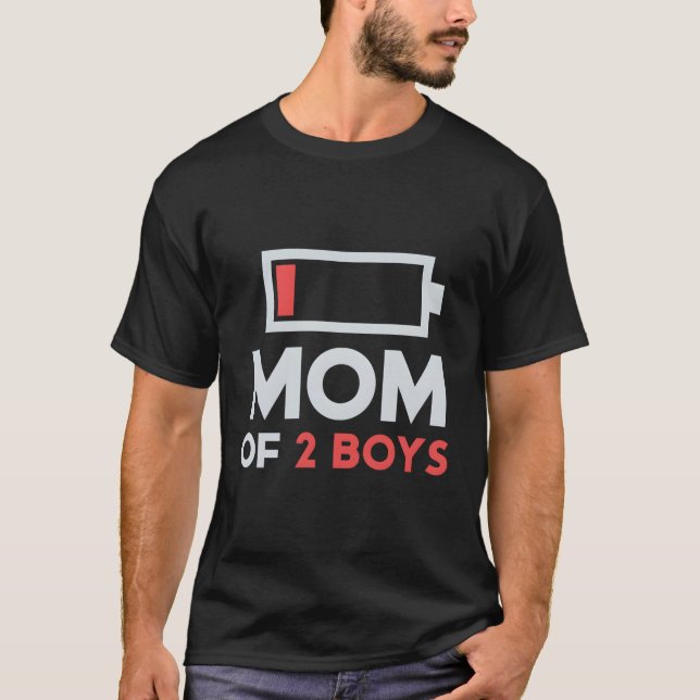 Camiseta Mãe De 2 Do Filho Dia de as mães (Frente)