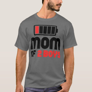 Camiseta Mãe de 2 rapazes Cop de cópia de T-Shirt Dia de as