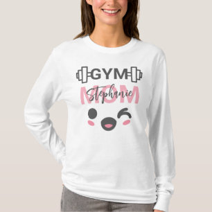 Camiseta Mãe de Academia Personalizada Rosto Sorridente Fof