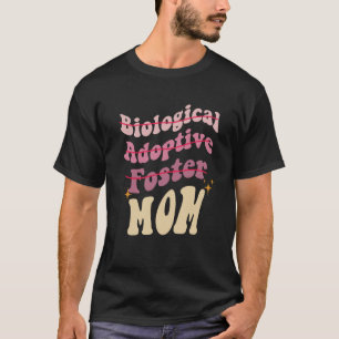 Camiseta Mãe de Adoção Dia das Mães Biológica Adotiva Fofa