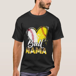 Camiseta Mãe de Ambos Beisebol Softball e Fama de Combinaçã