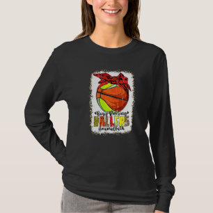 Camiseta Mãe De Ambos Os Ballers De Tênis De Basquete Ocupa