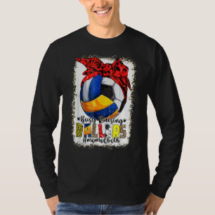 Camiseta Mãe De Ambos Os Futebol De Voleibol Ocupado
