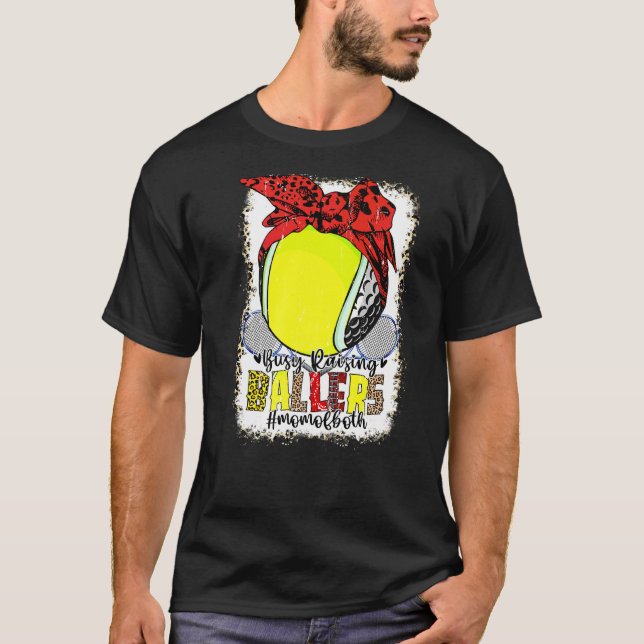 Camiseta Mãe De Ambos Os Tênis De Golfe Ocupados Fazendo Ba (Frente)