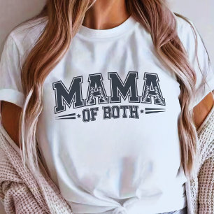 Camiseta Mãe de Ambos Softbol e Beisebol – Orgulhosa Mãe Es