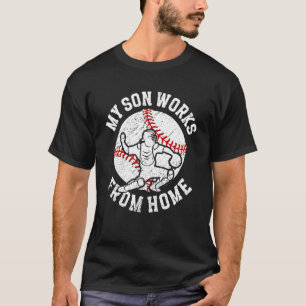 Camiseta Mãe de Apanhador de Beisebol Engraçado Mama de Apa