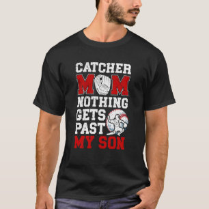 Camiseta Mãe de Apanhador de Beisebol Mãe Orgulhosa de um G