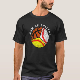 Camiseta Mãe de Atletas Beisebol Softbol Basquetebol Mãe