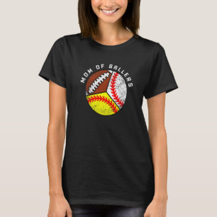 Camiseta Mãe de Atletas Beisebol Softbol Futebol Mãe