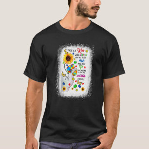 Camiseta Mãe de Autismo do Girassol Há uma Criança com Auti