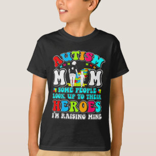 Camiseta Mãe de Autista Criando Herói Mãe e Filho Conscient