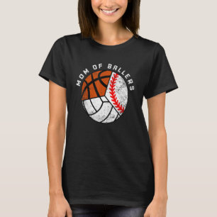 Camiseta Mãe De Ballers Baseball De Voleibol Mo