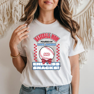 Camiseta Mãe de baseball com amor e felicidade