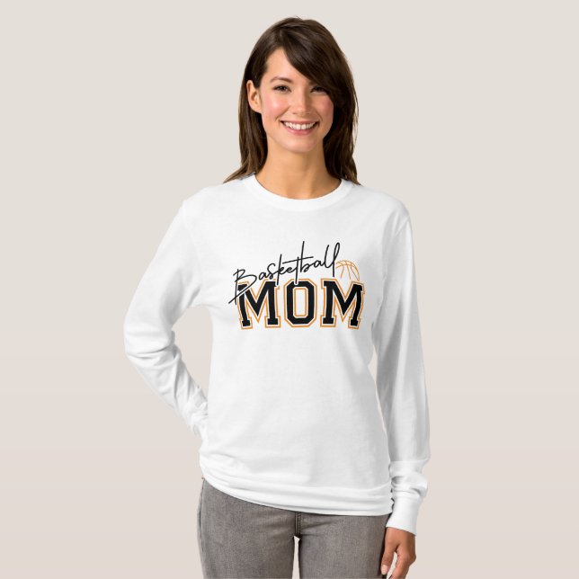 Camiseta Mãe de basquete bonita (Frente Completa)