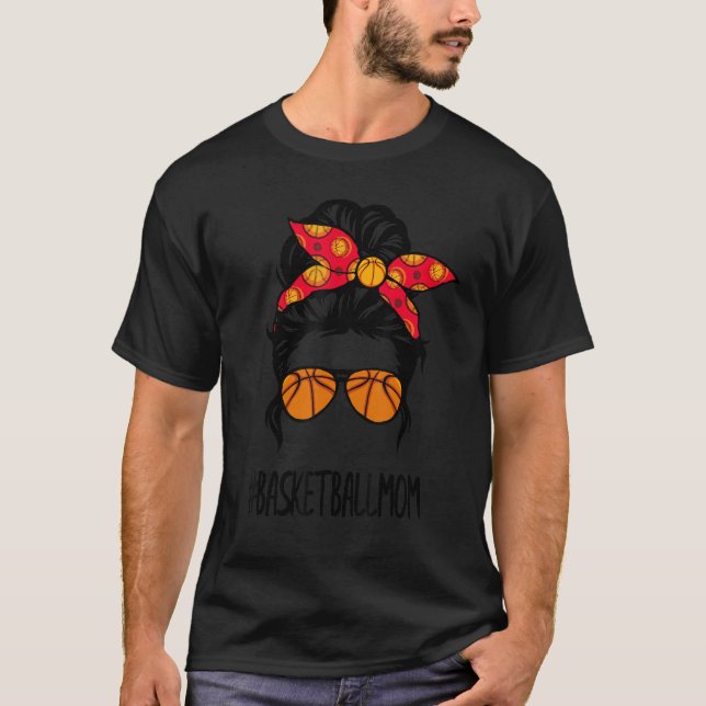 Camiseta Mãe de basquetebol Mensageiro Mãe Amantes de Softb (Frente)