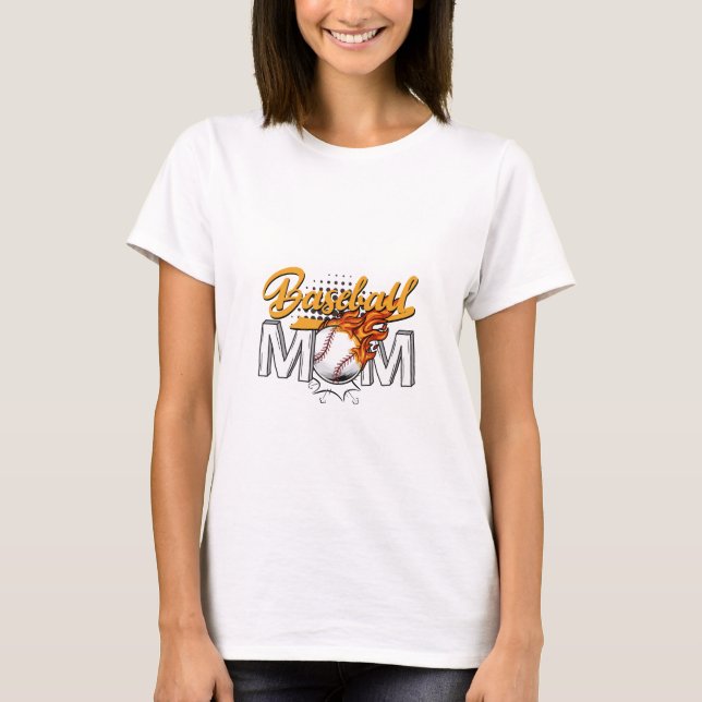 Camiseta Mãe de Beisebol (Frente)