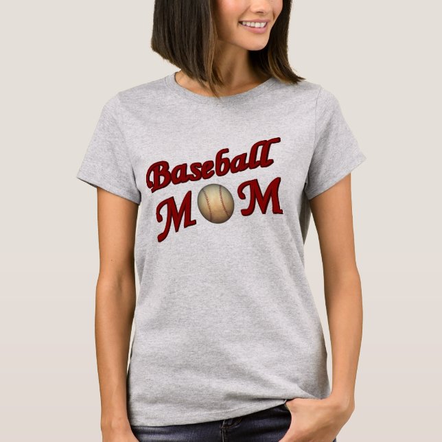 Camiseta Mãe de Beisebol Fofa (Frente)