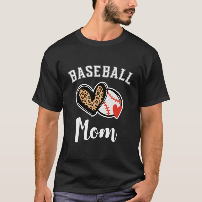 Camiseta Mãe de Beisebol Leopardo Ele (Frente)